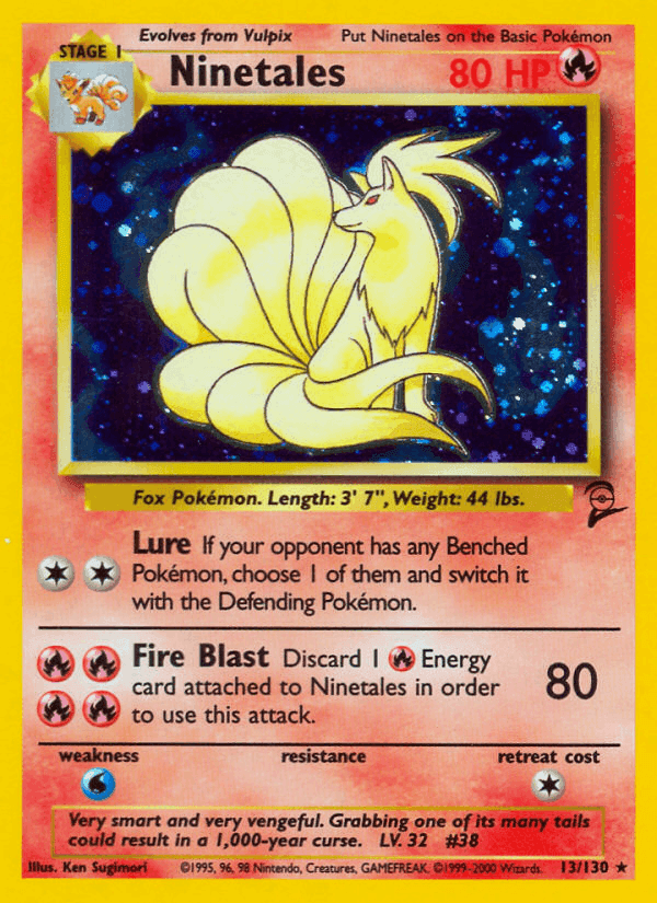 Ninetales, carte 13 de Base Set 2