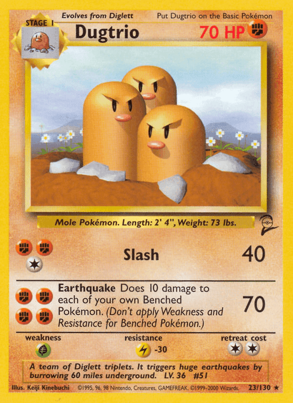 Base Set 2 の 23 番、Dugtrio