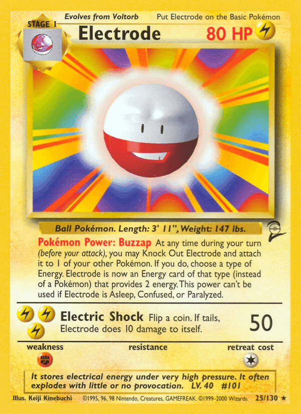 Electrode, carte 25 de Base Set 2