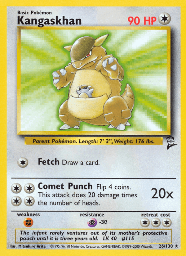 Kangaskhan, carta 26 de Base Set 2