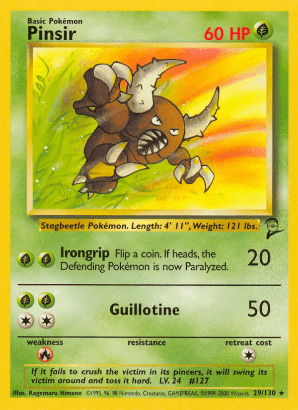 Pinsir, carta 29 de Base Set 2