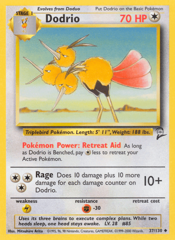 Dodrio, carte 37 de Base Set 2