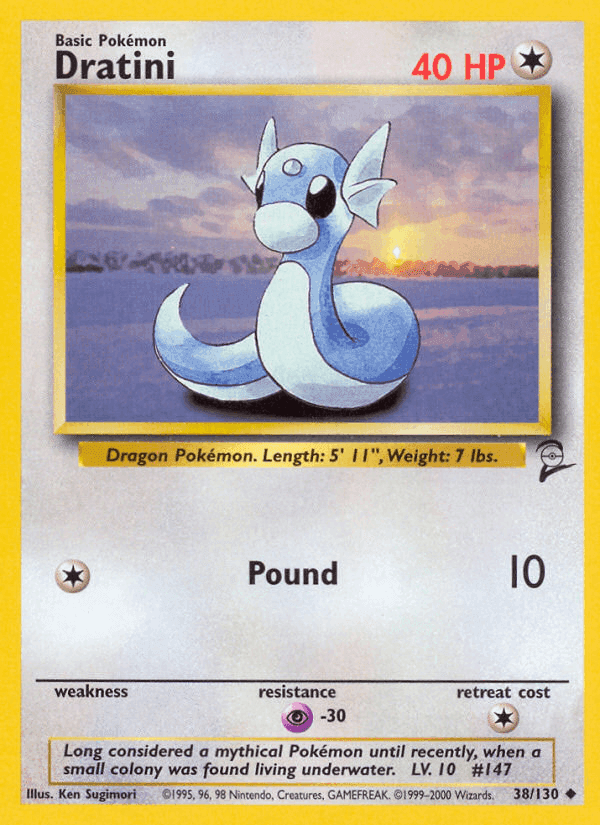 Dratini, carte 38 de Base Set 2