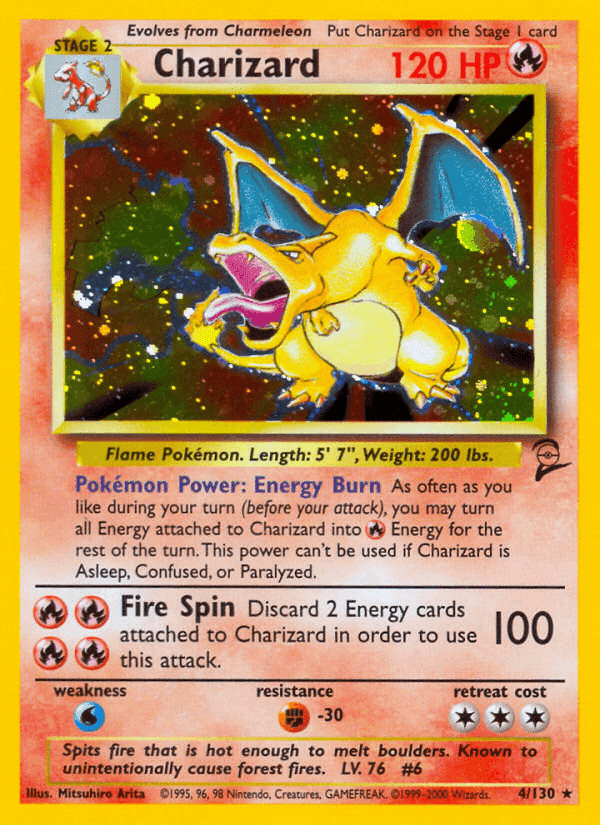 Charizard, card 4 from Base Set 2