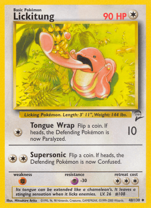 Lickitung, carta 48 de Base Set 2