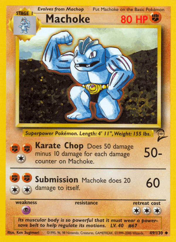 Machoke, carte 49 de Base Set 2