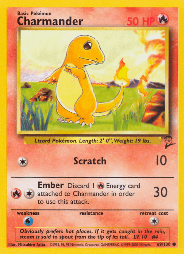 Charmander, card 69 from Base Set 2