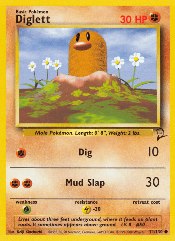 Diglett, card 71 from Base Set 2
