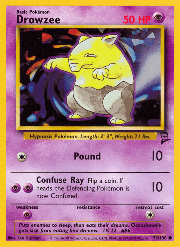 Drowzee, card 73 from Base Set 2
