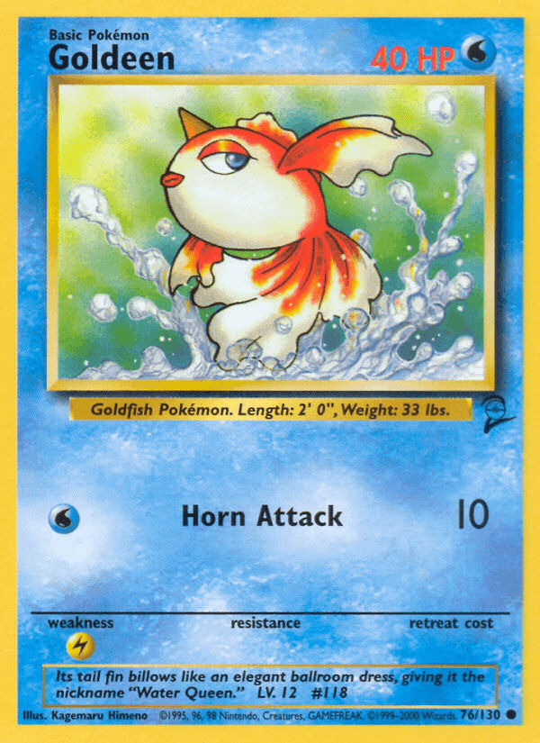Goldeen, card 76 from Base Set 2