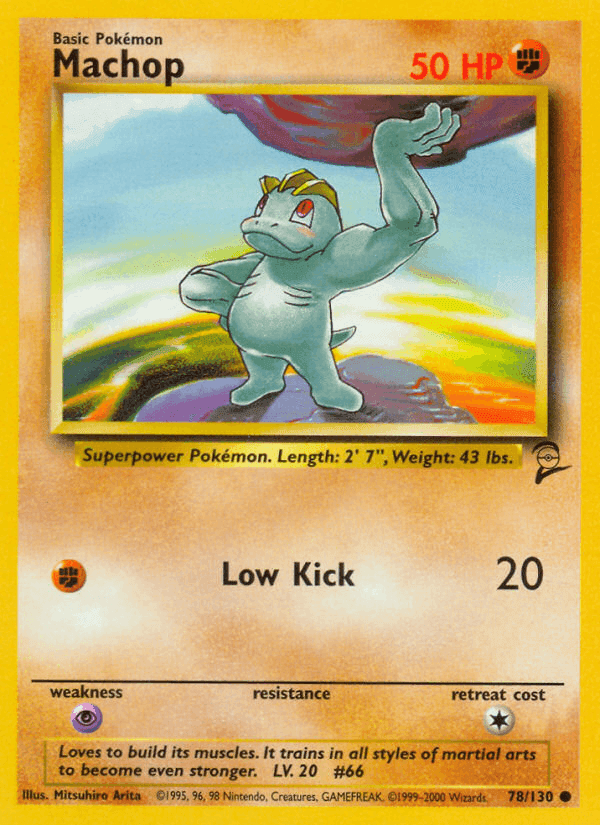 Machop, card 78 from Base Set 2