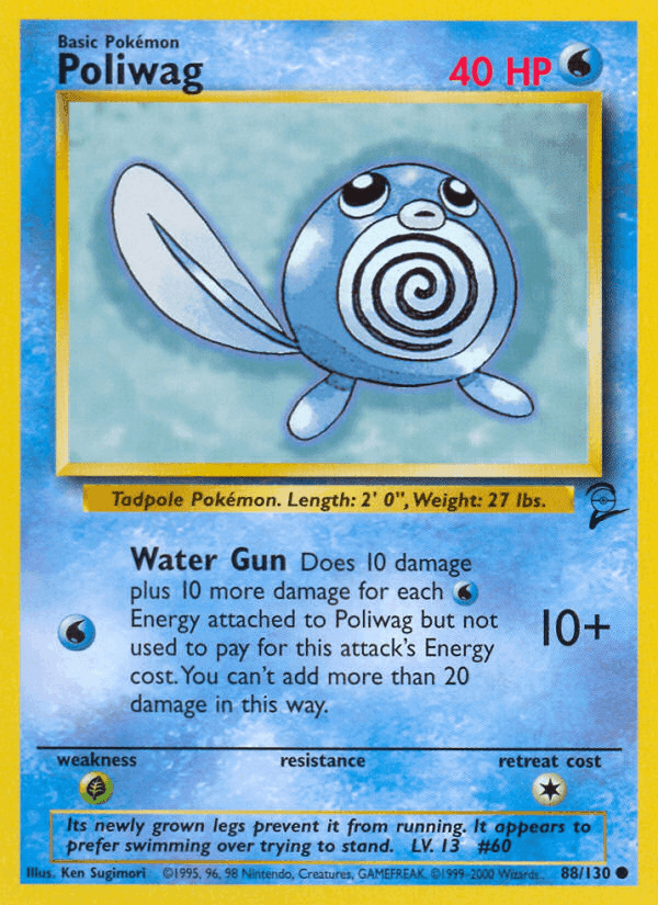 Poliwag, card 88 from Base Set 2
