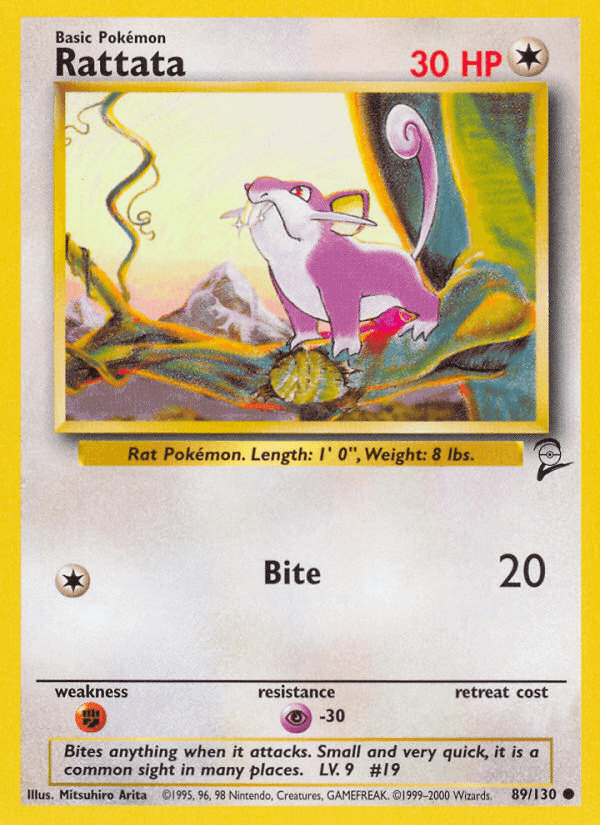 Rattata, card 89 from Base Set 2