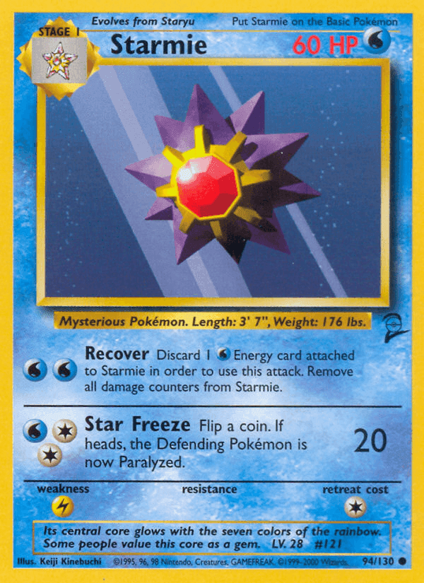 Starmie, card 94 from Base Set 2