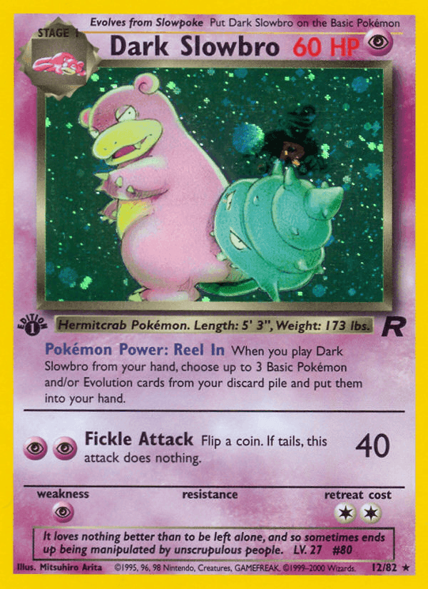 Dark Slowbro, card 12 from Team Rocket