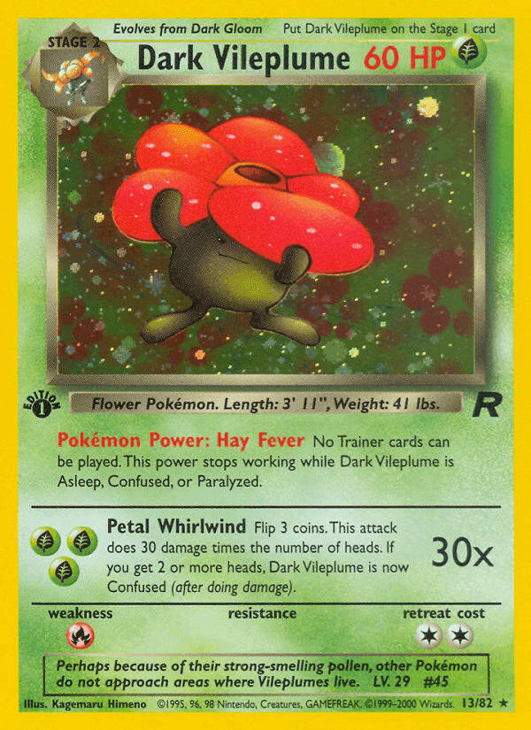 Dark Vileplume, carta 13 de Team Rocket