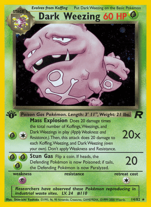 Dark Weezing, carta 14 de Team Rocket