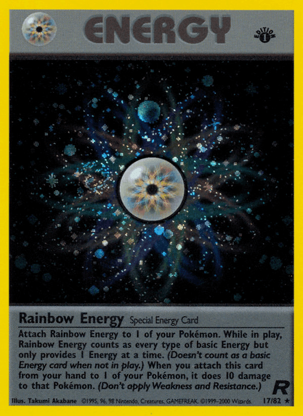 Rainbow Energy, card 17 from Team Rocket