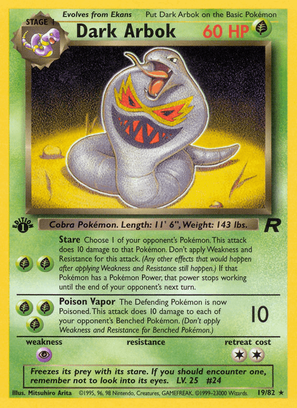 Dark Arbok, carta 19 de Team Rocket