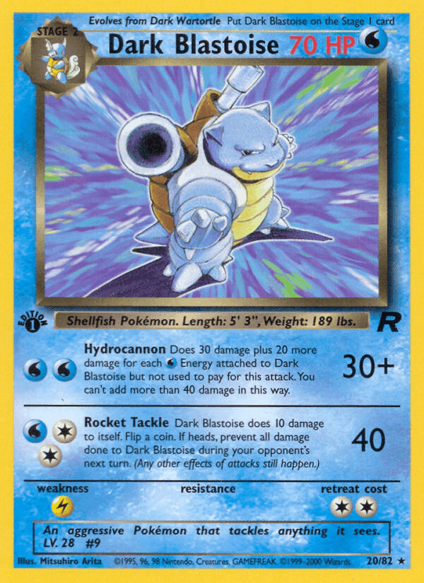 Team Rocket の 20 番、Dark Blastoise