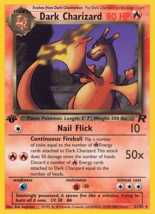 Dark Charizard, carta 21 di Team Rocket
