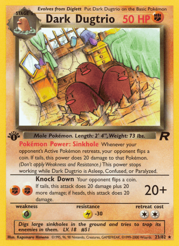 Dark Dugtrio, carta 23 de Team Rocket