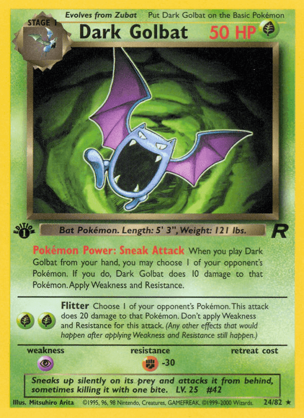 Team Rocket の 24 番、Dark Golbat