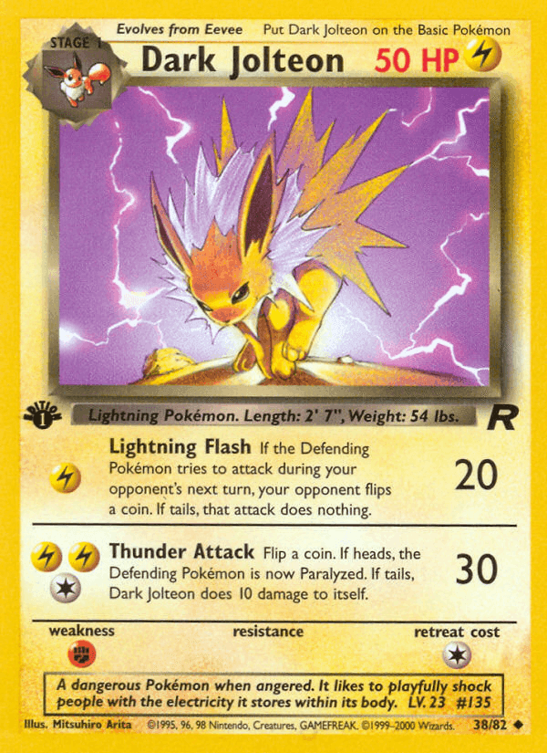 Dark Jolteon, carta 38 de Team Rocket