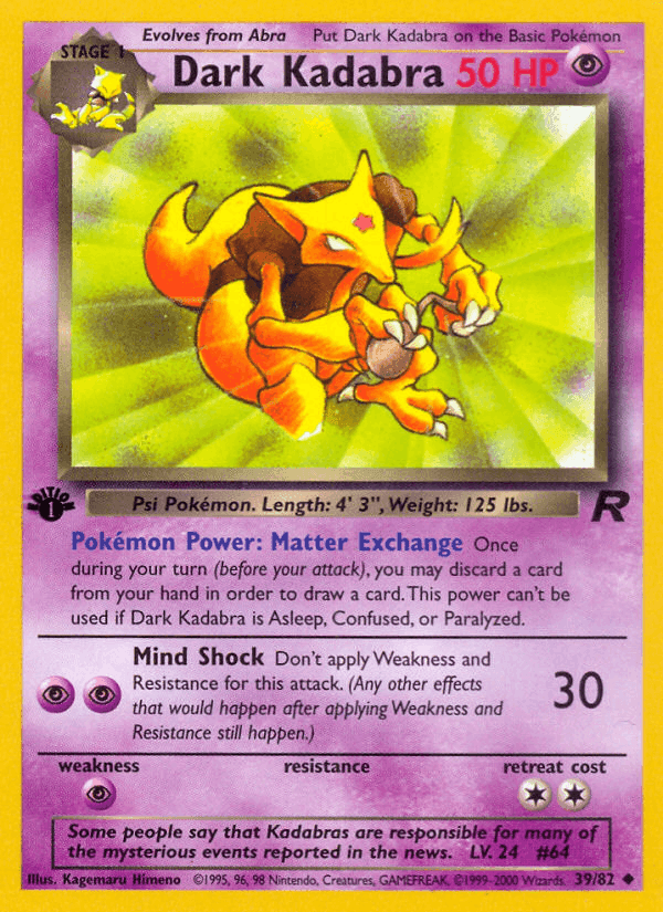 Dark Kadabra, carta 39 de Team Rocket