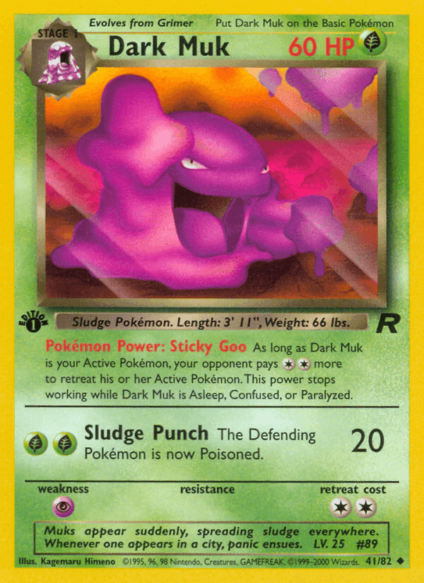 Dark Muk, card 41 from Team Rocket