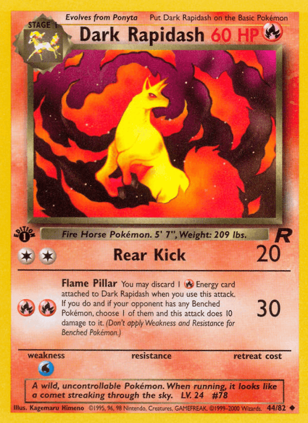 Dark Rapidash, carta 44 de Team Rocket