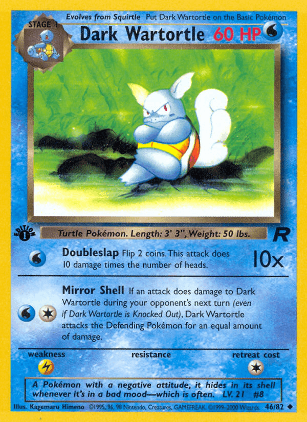 Dark Wartortle, carta 46 de Team Rocket