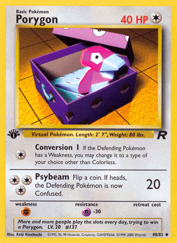 Porygon, carta 48 de Team Rocket