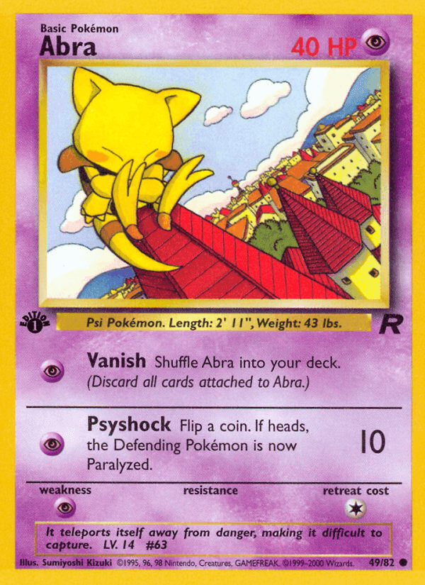 Abra, carta 49 de Team Rocket