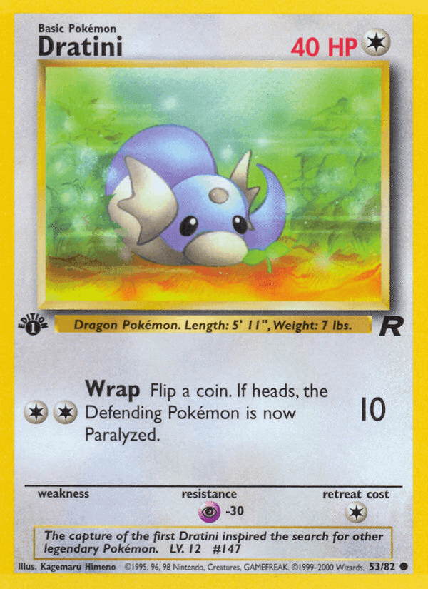 Dratini, carta 53 de Team Rocket