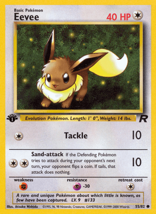 Eevee, card 55 from Team Rocket