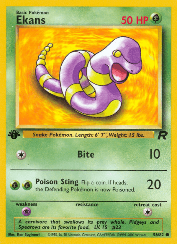 Ekans, carta 56 de Team Rocket