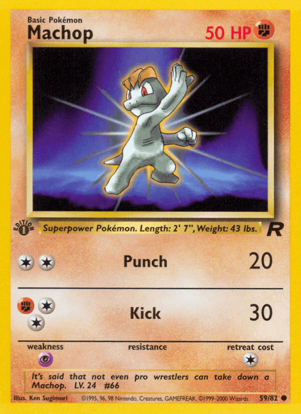 Machop, carta 59 de Team Rocket
