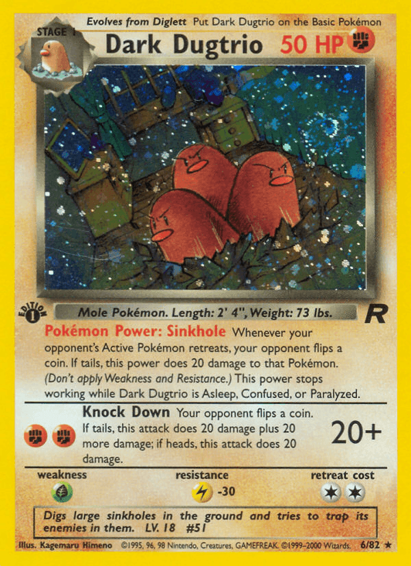 Dark Dugtrio, carta 6 de Team Rocket