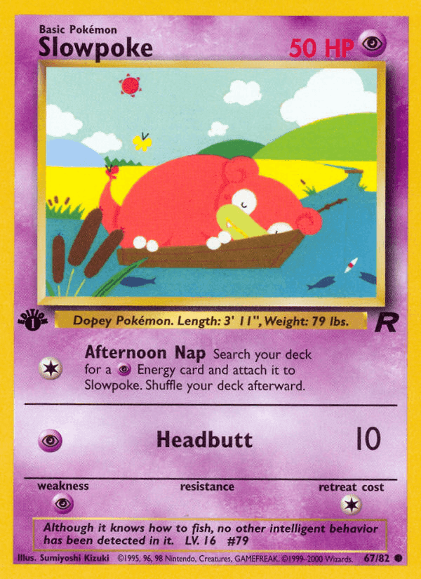 Slowpoke, card 67 from Team Rocket