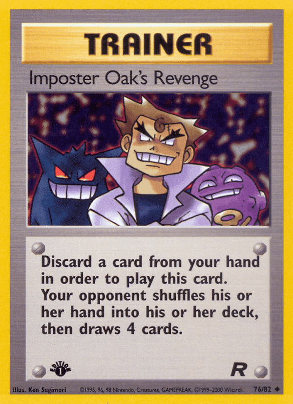Imposter Oak's Revenge, card 76 from Team Rocket