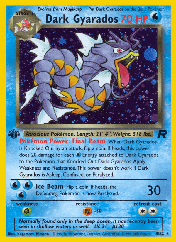 Dark Gyarados, carta 8 de Team Rocket
