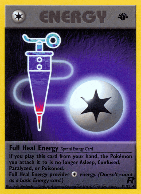 Full Heal Energy, card 81 from Team Rocket