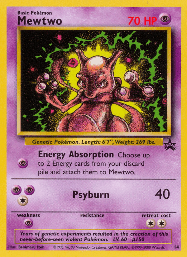 Mewtwo, carta 14 di Wizards Black Star Promos