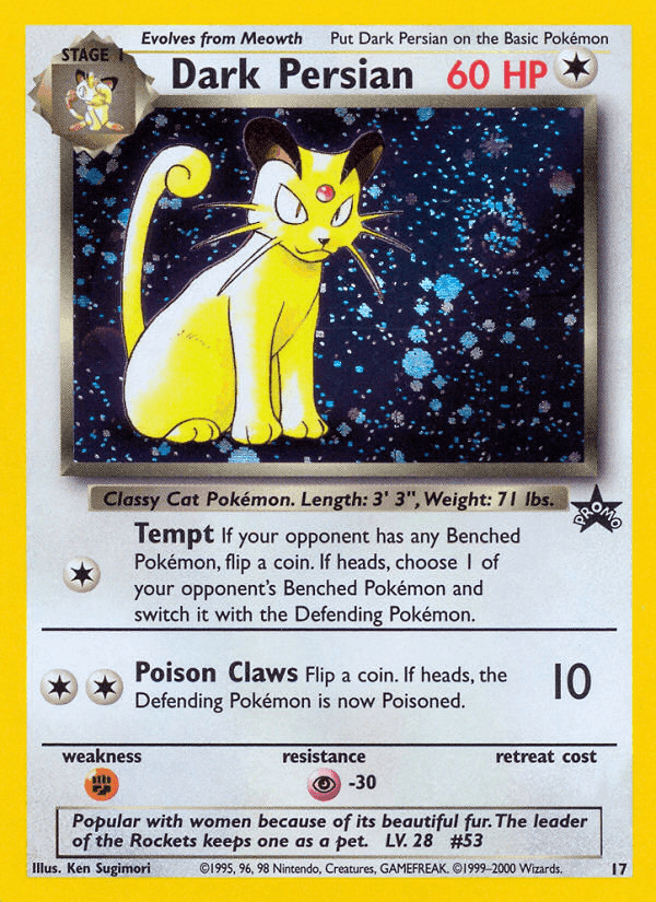 Dark Persian, carta 17 di Wizards Black Star Promos