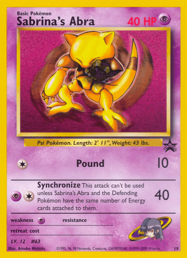 Sabrina's Abra, carta 19 di Wizards Black Star Promos