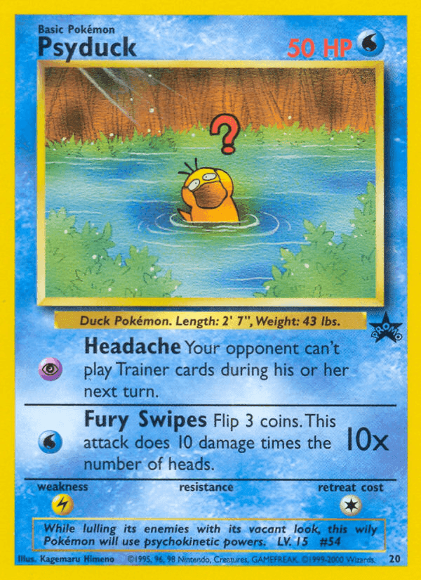 Psyduck, carta 20 di Wizards Black Star Promos