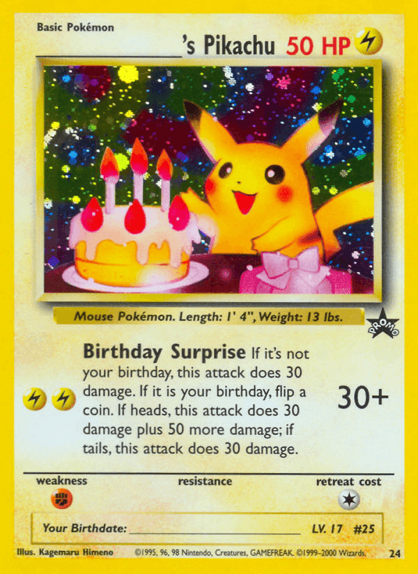 ___________'s Pikachu, carta 24 di Wizards Black Star Promos