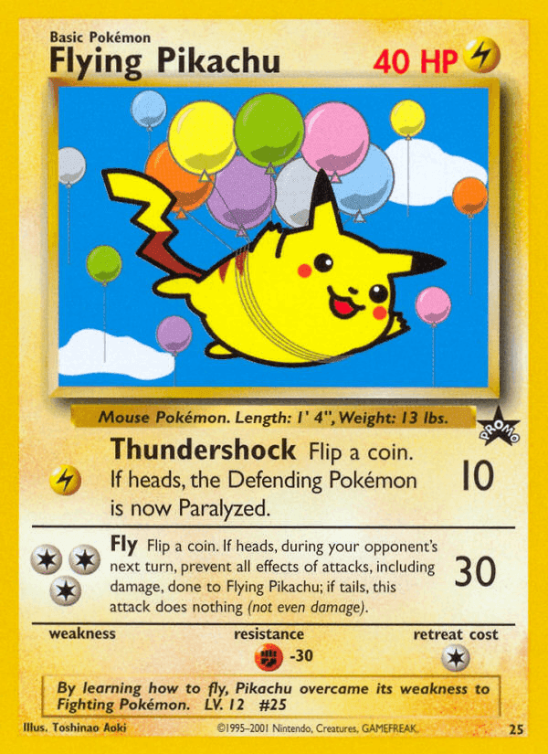 Flying Pikachu, carta 25 di Wizards Black Star Promos