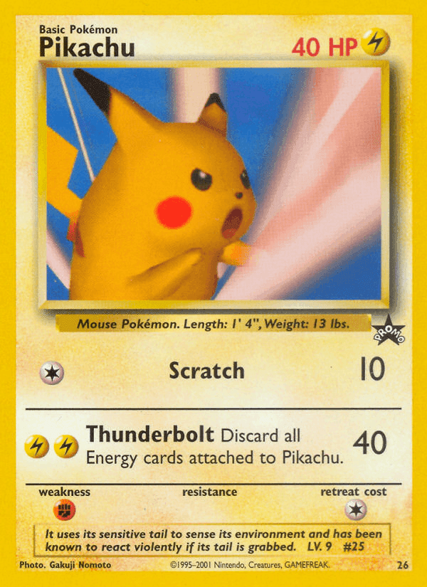 Pikachu, carta 26 di Wizards Black Star Promos